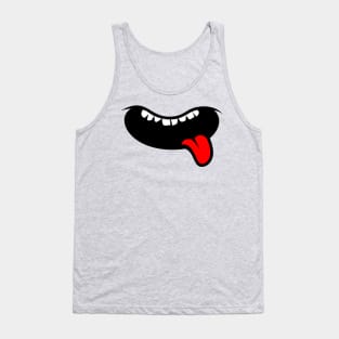 Funny Tongue Moth Face Tank Top